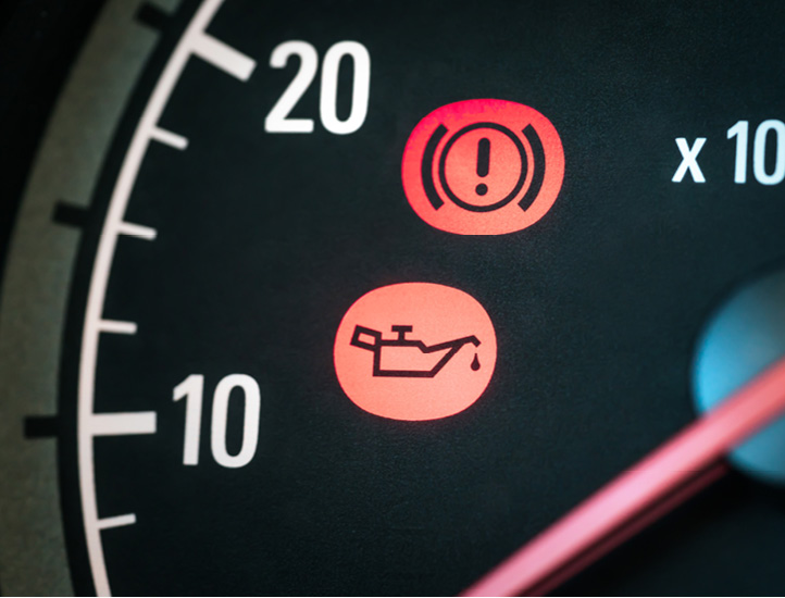 vehicle check engine alert gauge