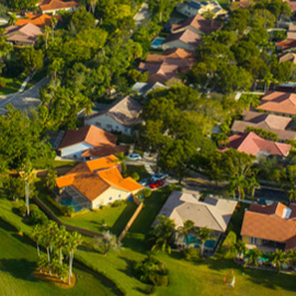 households in suburb neighborhood