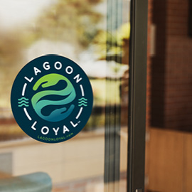 lagoon loyal storefront sticker